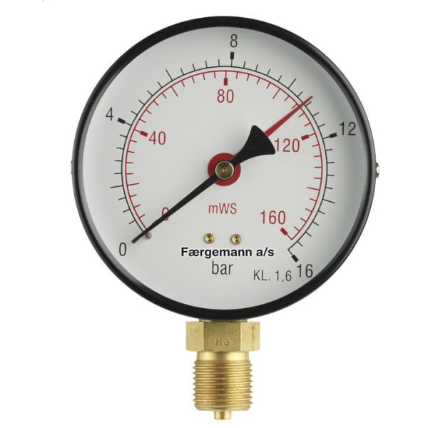 Manomètre Ø 63 mm 1/4” à l'arrière 15 bars pression air - Optimachines