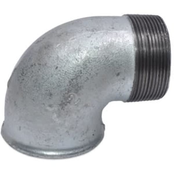 Galvaniseret vinkel med muffe/nippel 1/2" - 90 grader