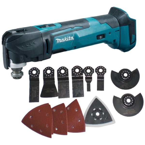 Makita Multicutter m/7 stk tilbehør, Volt uden batteri | DTM51ZJX8 | BilligVVS.dk