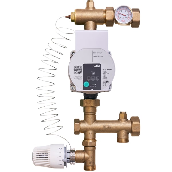 Roth gulvvarmeshunt 2-veis og termostat-ventil samt Wilo Para 15-130/6 | 17466210.040 | BilligVVS.no