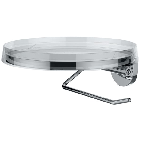 Kartell by Laufen Toiletrulleholder, Krom inkl. transparent disc Ø 185 mm