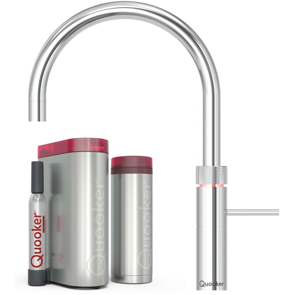 Quooker Fusion Round 5 i 1 køkkenarmatur, Pro3B & Cube, krom