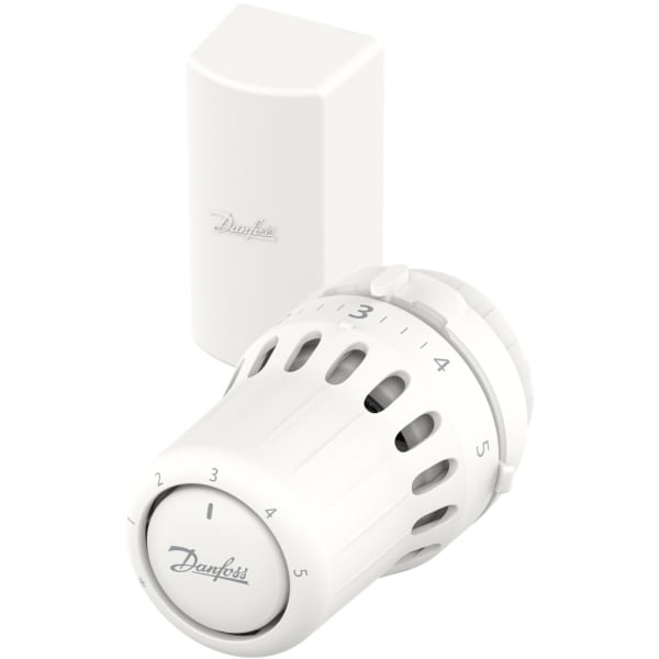 Anzai Awakening tunge Danfoss React RA termostat med fjernføler og snapkobling, hvid | 015G3092 |  BilligVVS.dk