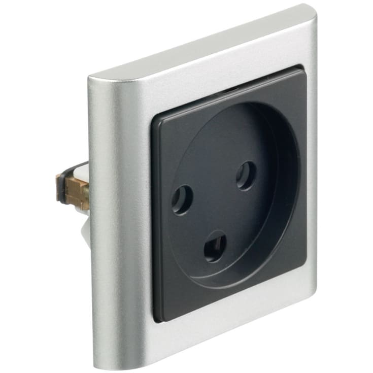 LK Fuga ramme Softline 63, 1 modul, stålmetallic