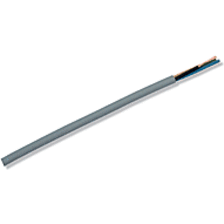 Flad plastledning PKLF 2x0,75 mm², Sort