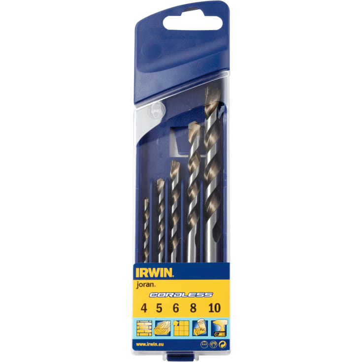 Irwin Cordless universal boresæt, 4-5-6-8-10 mm