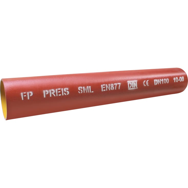 Preis SML afløbsrør, Ø58 mm, 3000 mm, støbejern