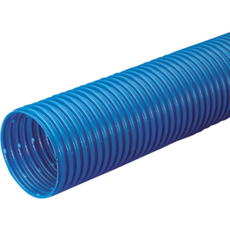 50 meter Wavin PVC dräneringsrör 92/80 mm, blå
