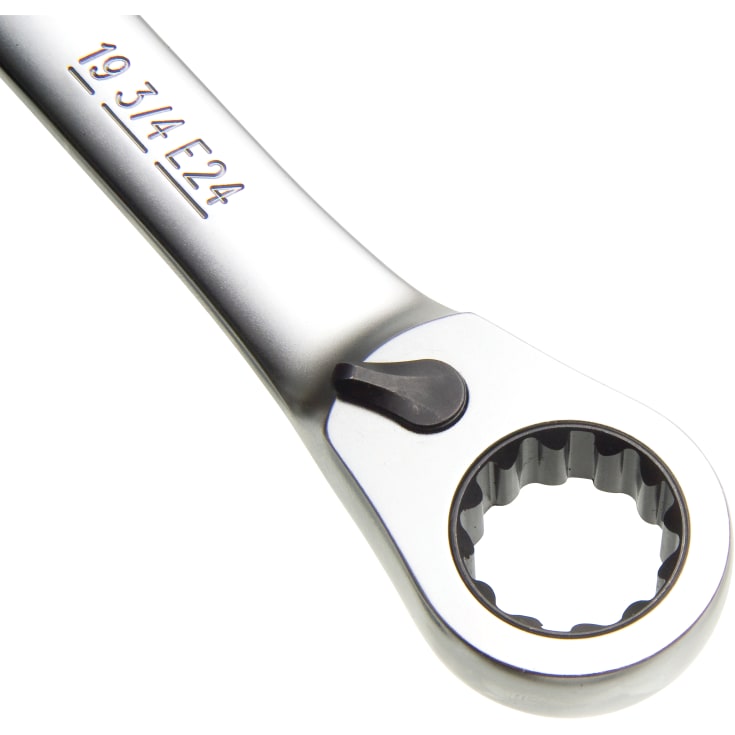 Ring-gaffelnøgle 19 mm m. skraldefunktion
