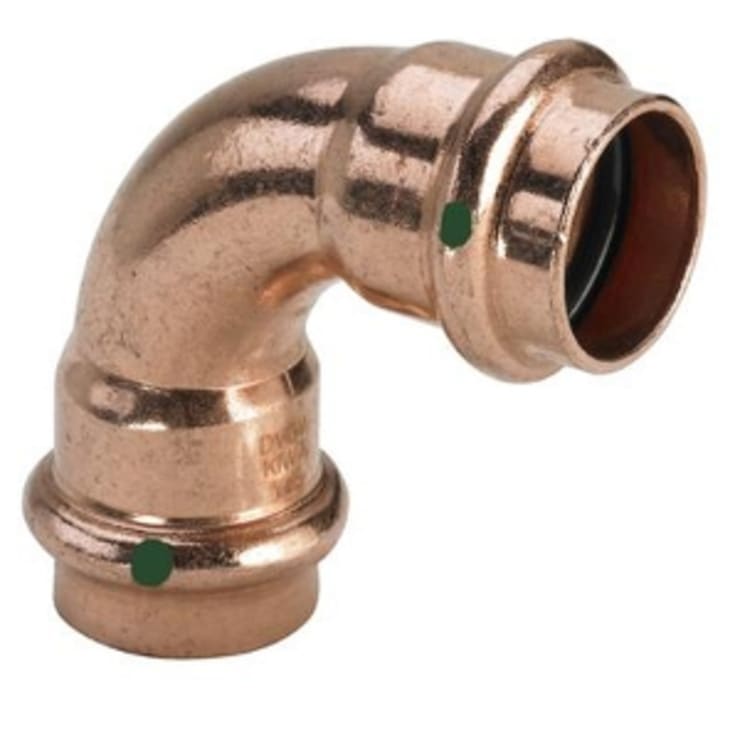 Viega Profipress bøying, 90°, tappevann, varme, muffe/muffe, 18 mm