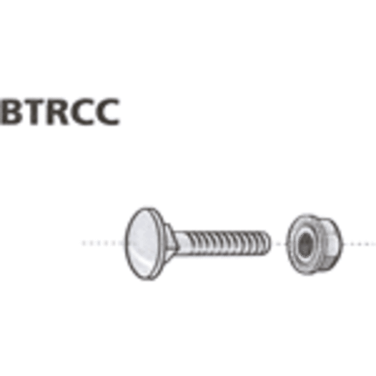 100 stk Bræddebolt BTRCC M6 x 20mm, ZnL, med møtrik (M620-D) (100)