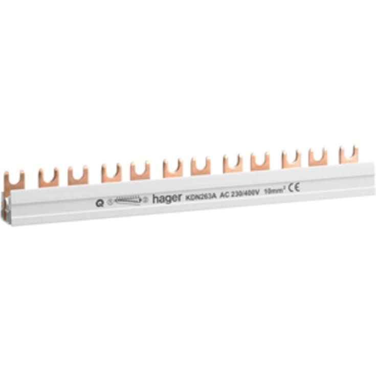 Fasesamleskinnegaffel 2-polet 12M 10 mm² KDN263A