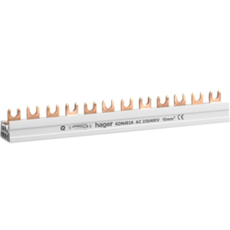 Fasesamleskinnegaffel 4-polet 12M 10 mm² KDN463A