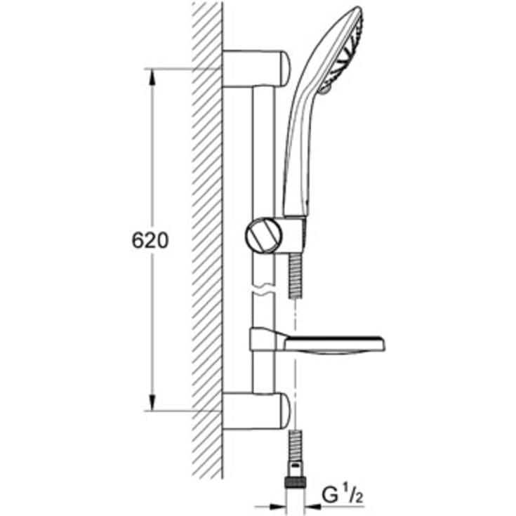Grohe Euphoria 110 massage brusestangssæt 600 mm
