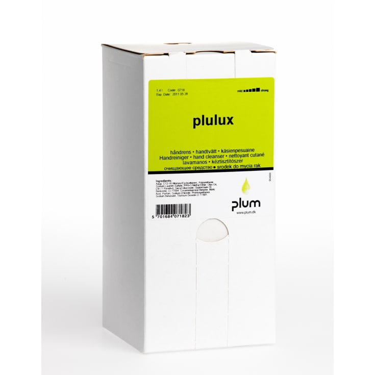 8 stk Plum Plulux hånddesinfeksjon, hvit, med parfyme, 1400 ml
