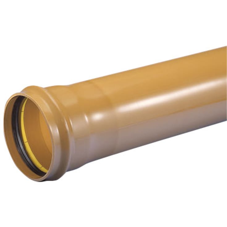 Wavin 250 x 3000 mm PVC-kloakrør m/muffe, klasse S SN8, EN 1401