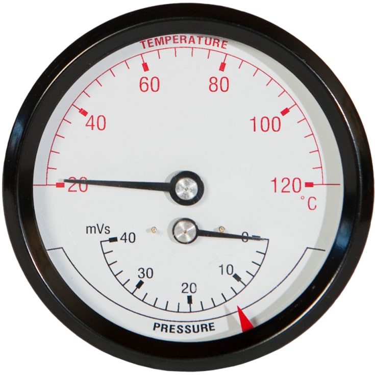80 mm Hydrotermometer 120° 40MVS