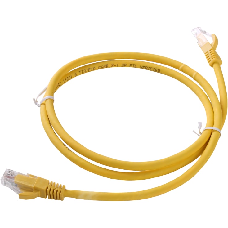 Netværkskabel UTP Kat. 6 i gul - 1 meter