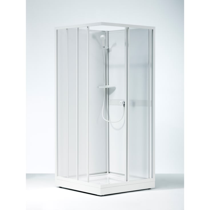 Contura Shower Next NK dusjkabinett overdel, skyvedør, 70x90 cm, mønstret styren