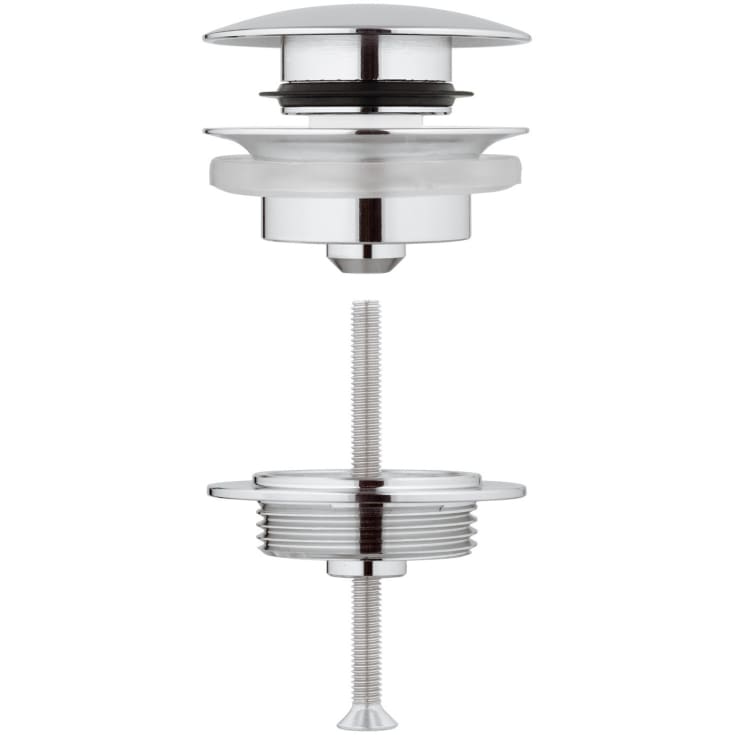 Grohe bunnventil, push-open, krom