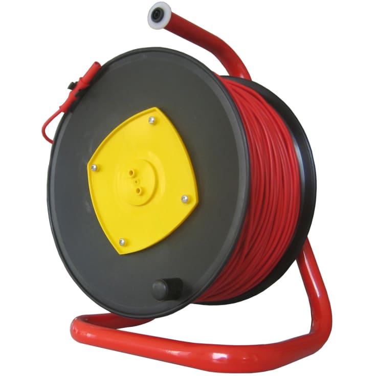 Testledning på Kabeltrommel Elma 50M 1,0mm² Sort