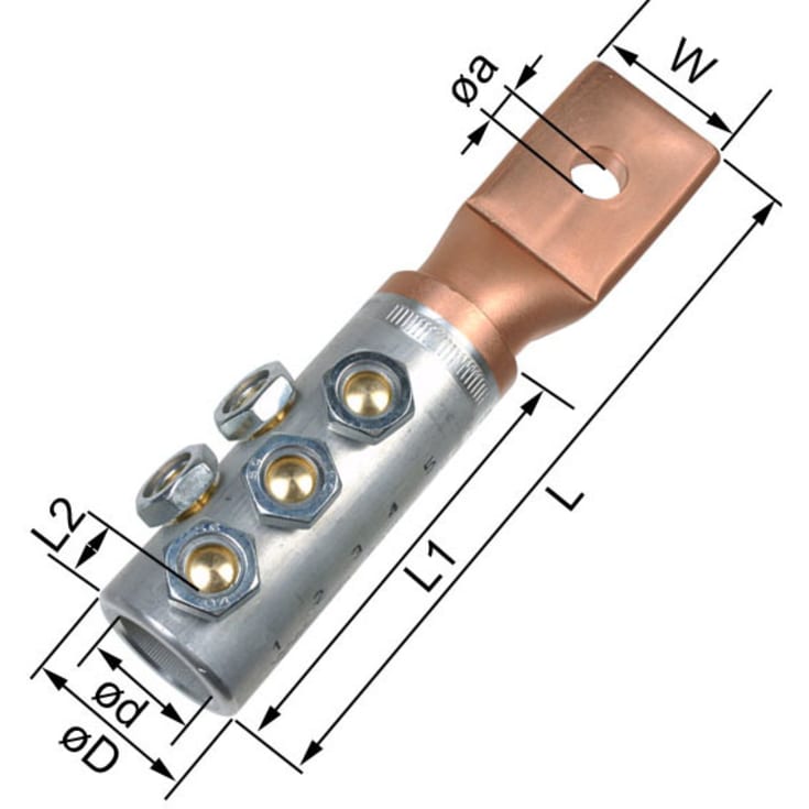 Skru kabelsko SL240R185S-12-16