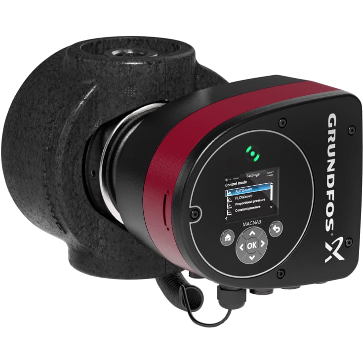 Grundfos Magna3 25-60 cirkulationspump 180 mm, värme