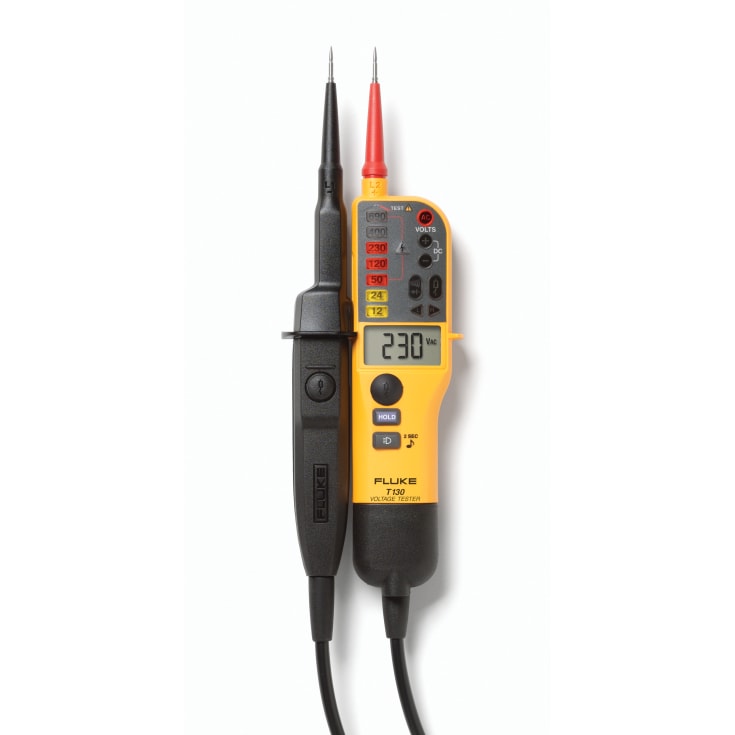 Spændings-/gennemgangstester T-130 med LCD-display