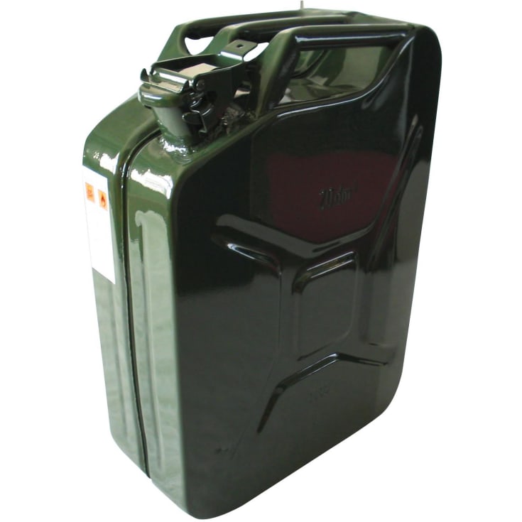 Jerry Can bensindunk, metall, 20 liter, grön
