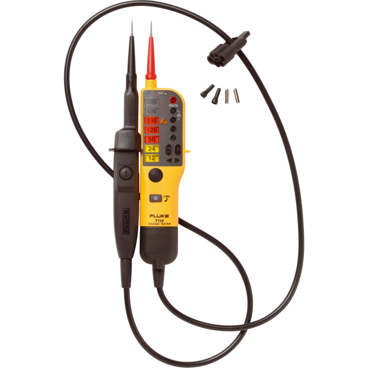 Spændings-/gennemgangstester T-110 med LED-indikator