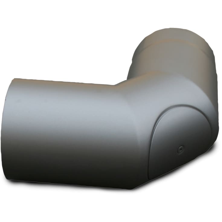 Ø 150 mm x 90° røykrørsbend m/ rensemansjett for Atmos vedfyr.