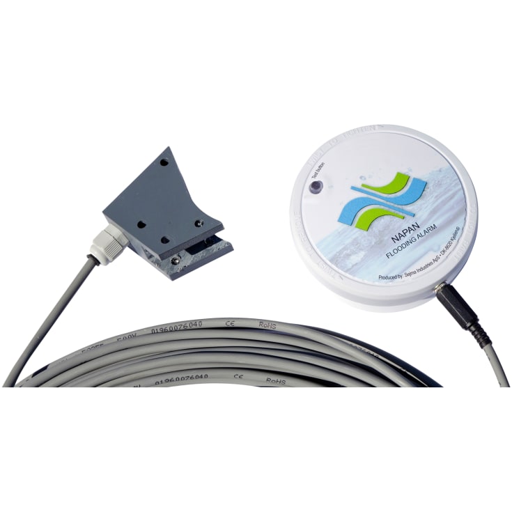 Napan-alarm for avstengningsventil for høyt vannstand DN100/110 mm, med batteribackup