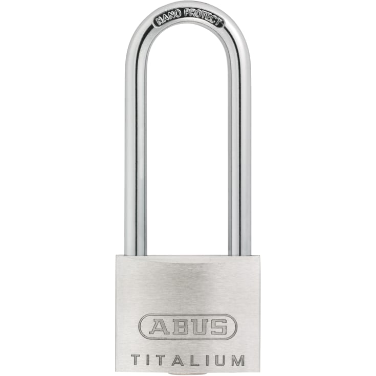 Abus Titalium 64TI/40 hänglås, 63 mm bygel, rostfritt stål look