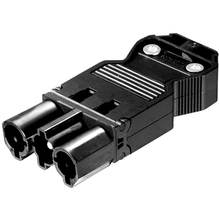 GST18i3 Stik Skrue Han 3P 0,75-2,5mm² Ø6,5-10,5 mm Sort