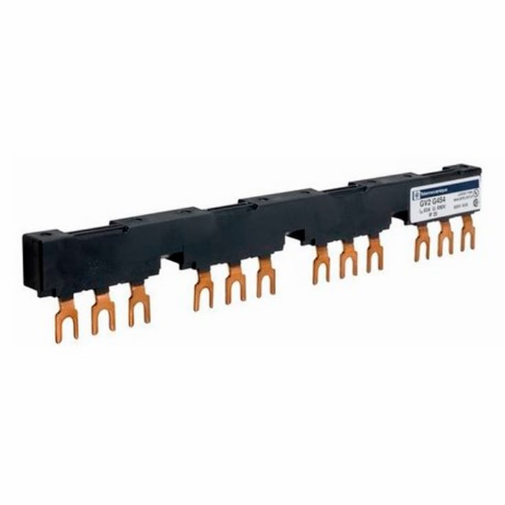 Sløjfeskinne til 3 stk GV2 45 mm GV2G345