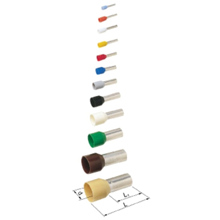 100 stk Tylle Isolerede 6 mm² sort A6-12ET