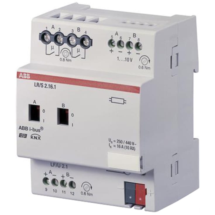 KNX 1-10V Lysstyringsaktuator 2 Kanal 16A mdrc LR/S2.16.1
