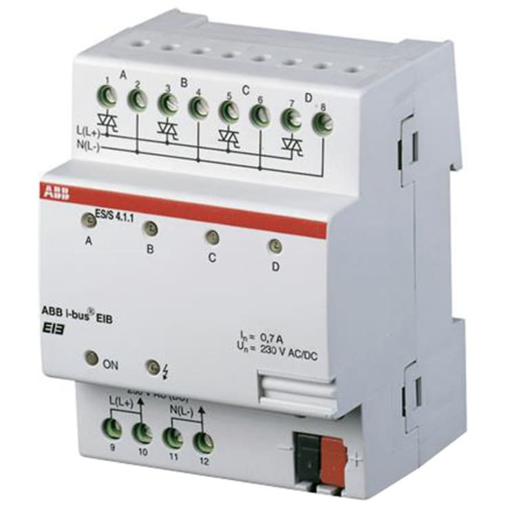 KNX elektronisk kontaktaktuator 8-kanals mdrc