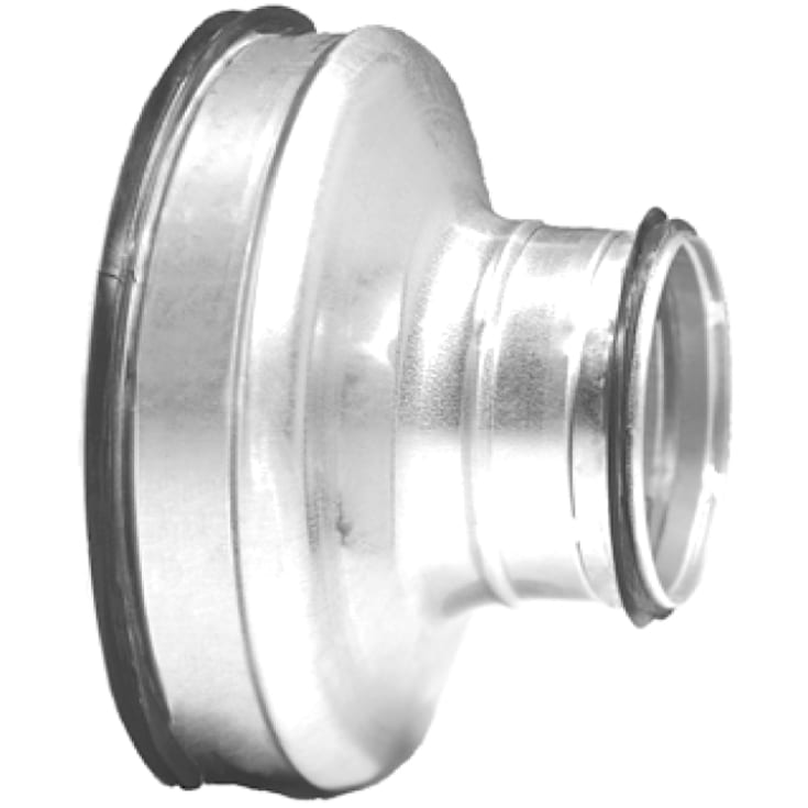 Ventilations reduktion nippel/nippel - Ø125xØ100mm