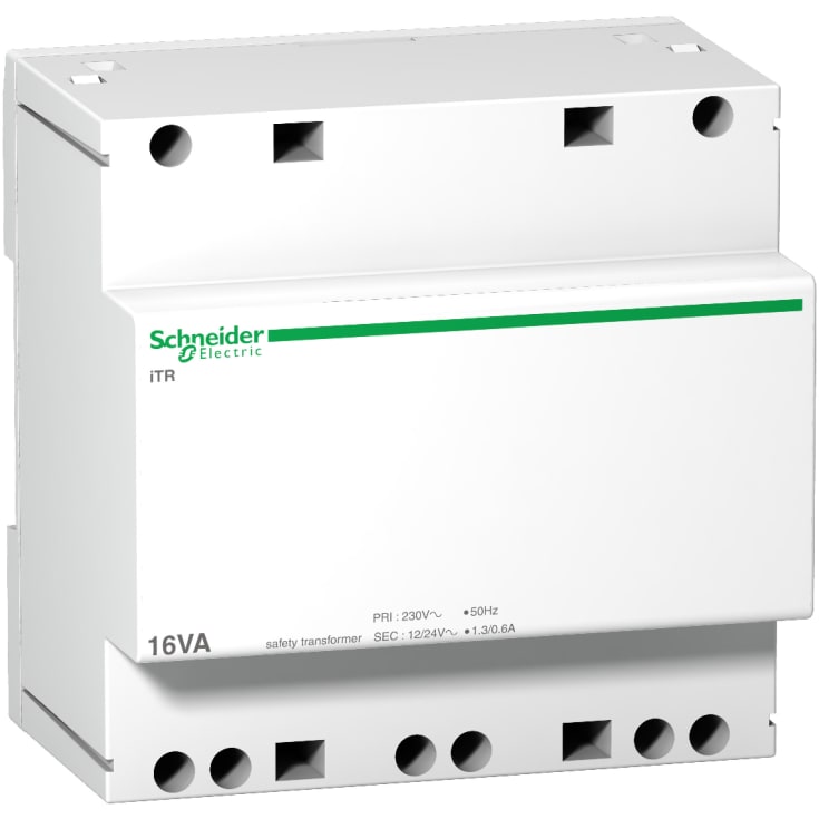 Acti9 sikkerhetstransformator 25VA 230V/12–24VAC, 90 mm
