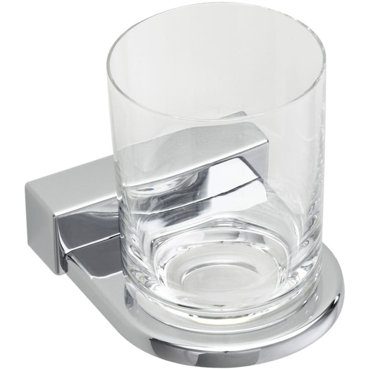 Iris glassholder enkelt forkrommet