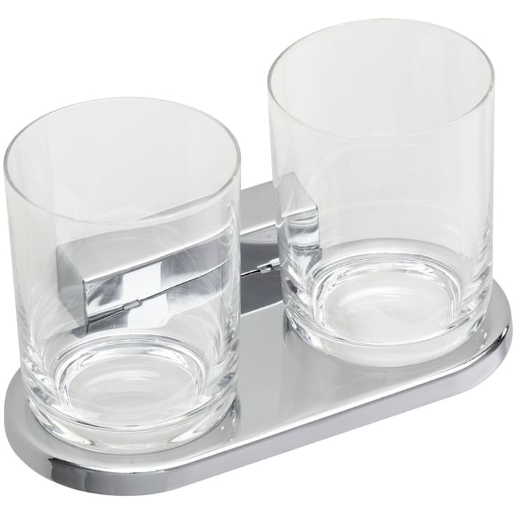 Iris glassholder dobbel forkrommet