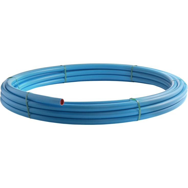 100 meter Wavin 32 mm PE80 PN6 SDR17 rør, blå, 100 m