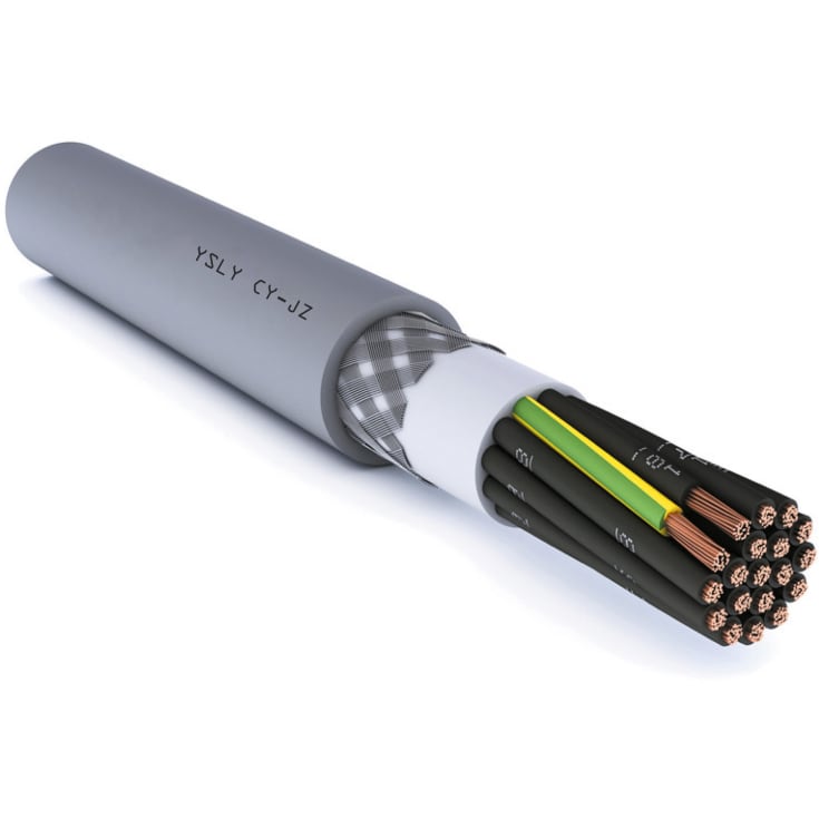 Styrekabel YSLCY-JZ 5G0,75mm² med kobberfletskærm
