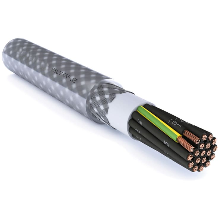 Styrekabel YSLYCY-OZ 2x2,5mm² med kobberfletskærm