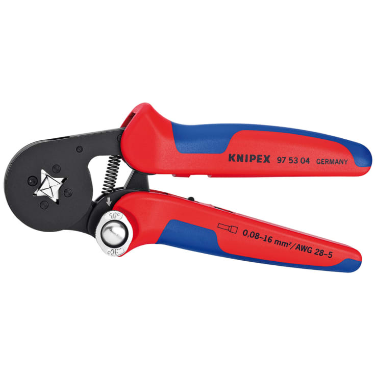 Knipex crimptång för kabelförskruvningar sidoinföring 180 mm, 0,08-16mm²
