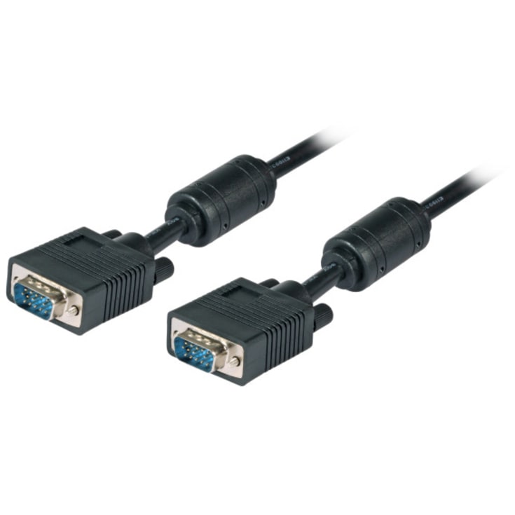 VGA kabel 30M Han/Han 2 x HD Dsub15 m/m, sort