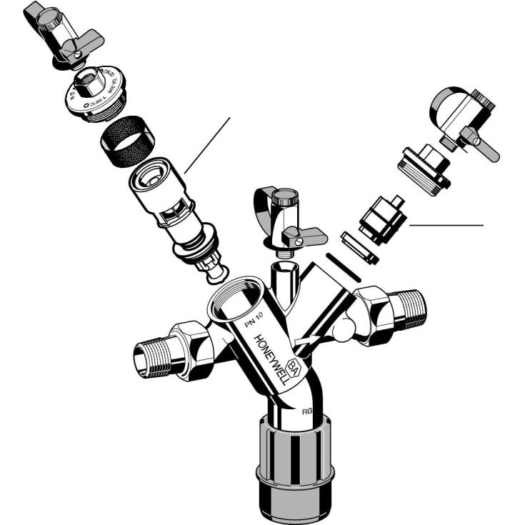 Resideo Braukmann 1/2" - 3/4" - 1" patroninnsats for tilbakestrømningssikring