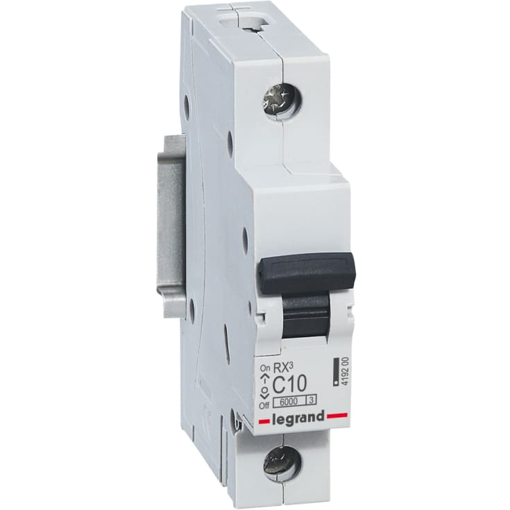 Automatsikring RX3 C 10A 1P, 1M, 6kA