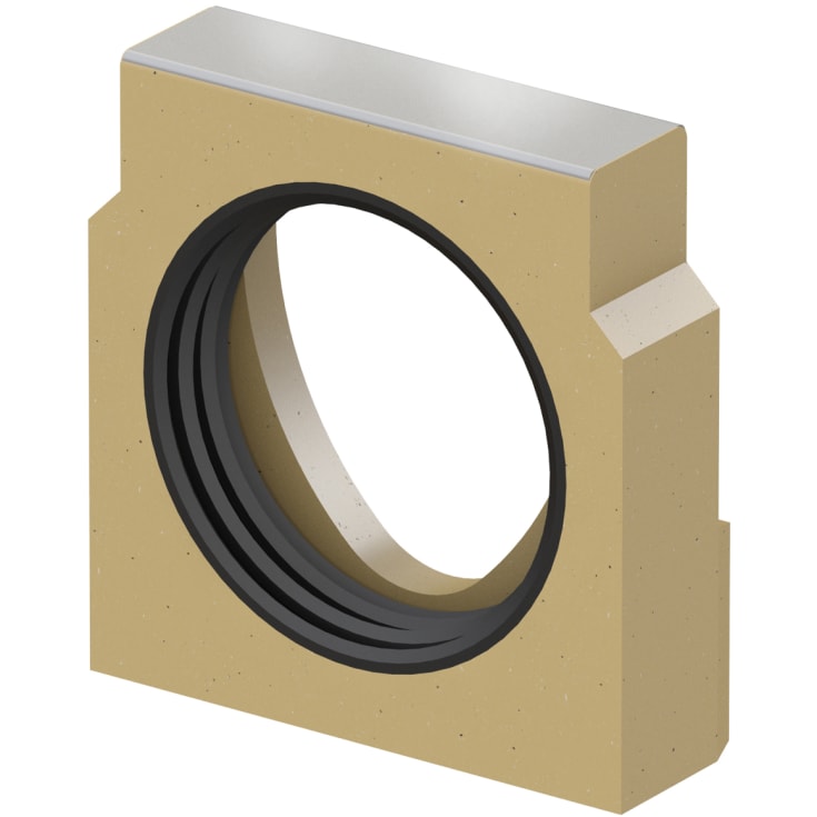 ACO V100S endevegg m/110 mm stendere t/V100S 20. takrenne m/rf. ramme
